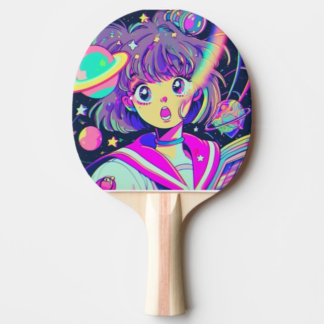 Kawaii Anime Girl Ping Pong Paddle Tischtennis Schläger (Vorderseite)