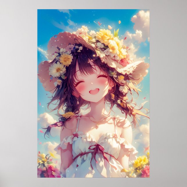 Kawaii Anime Girl Poster (Vorne)