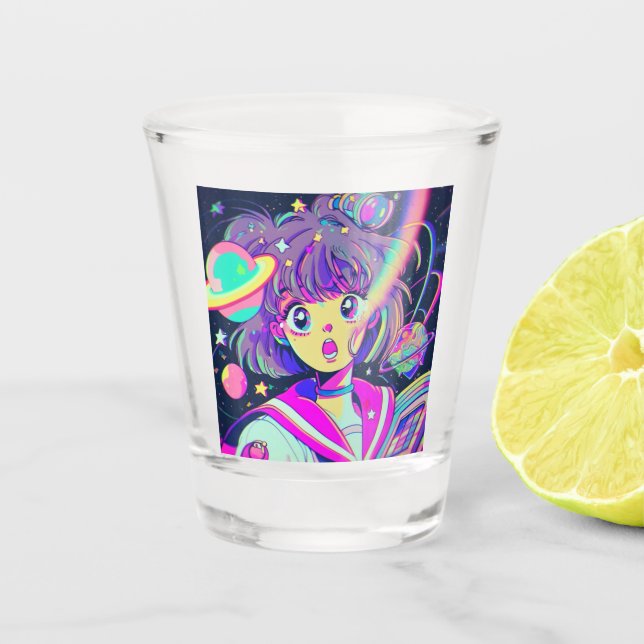 Kawaii Anime Girl Shot Glass Schnapsglas (Vorderseite)