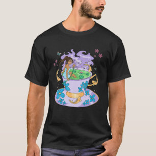 Kawaii Anime Girl Teacup Japanischer Kernest Aest T-Shirt