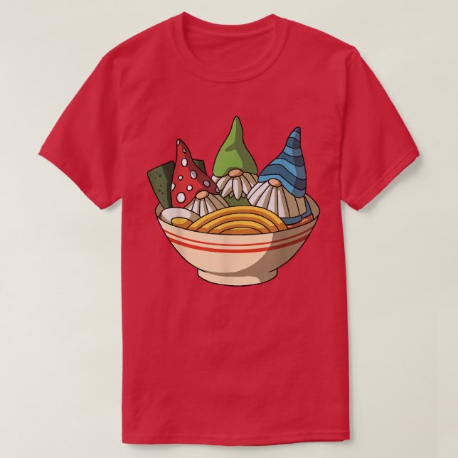 Kawaii Anime Gnomes Asian Noodles Japanisch Ramen T-Shirt (Design vorne)