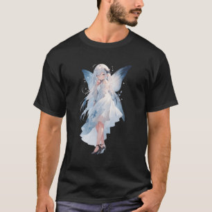 Kawaii-Anime in einem blauen Kleid T-Shirt