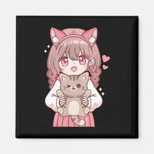 Kawaii Anime Kawaii Cat Lover Otaku Magnet