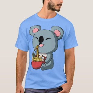 Kawaii Anime Koala Bear Asian Noodles Japanischer  T-Shirt