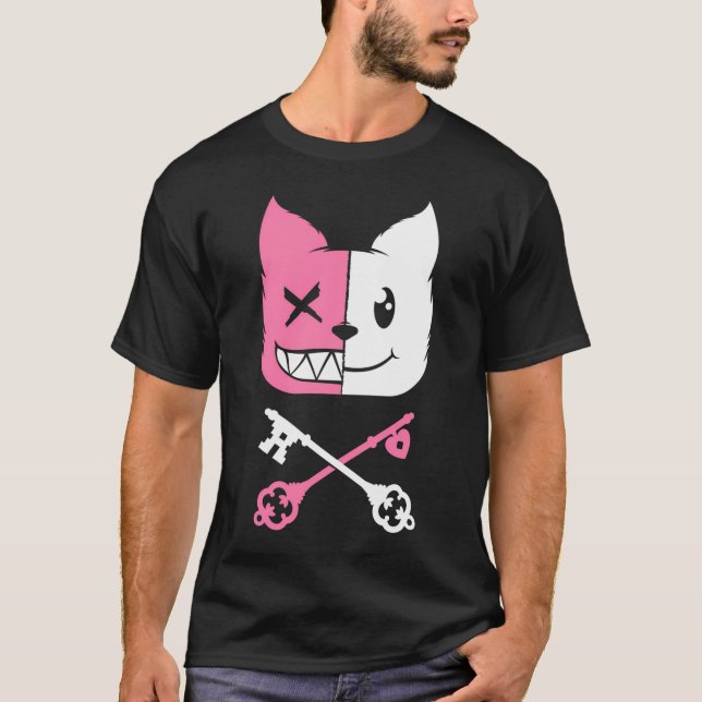 Kawaii Anime Neko Girl Yandere Menhera Chan Pastel T-Shirt (Vorderseite)