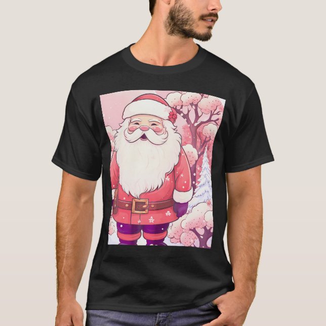 Kawaii Anime Niedlich Santa Christmas Snowy Sakura T-Shirt (Vorderseite)