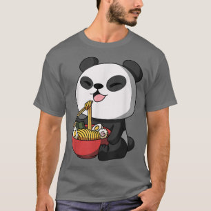 Kawaii Anime Panda Bear Asian Noodles Japanischer  T-Shirt