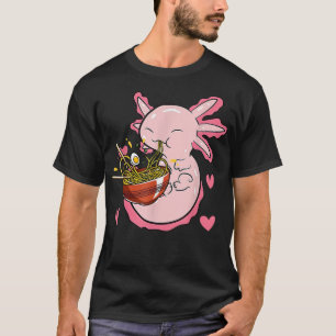 Kawaii Aolotl essen Männer Japanisch Anime Noodles T-Shirt