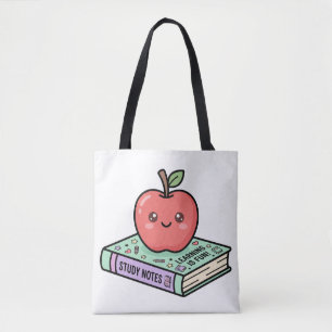 Kawaii Apfel auf Buch Süßes Lehrer-Dankeschön Gif