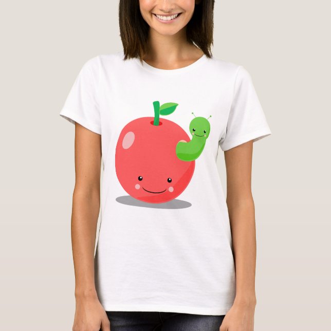 kawaii Apfel T-Shirt (Vorderseite)