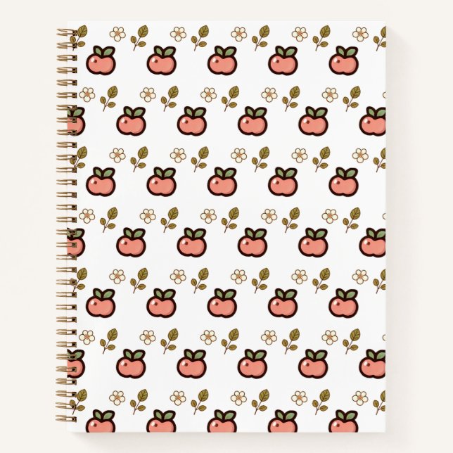Kawaii Apple bundle  Notizbuch (Vorderseite)