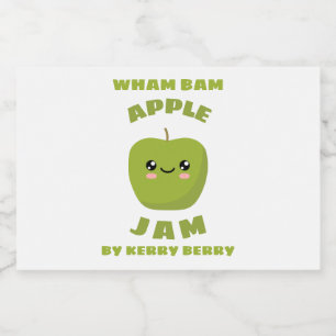 Kawaii Apple Jam Lebensmitteletikett