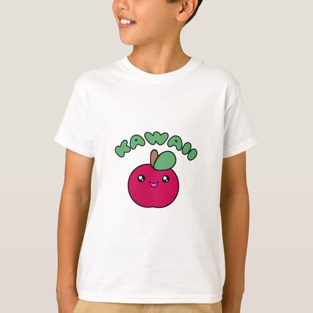 Kawaii Apple T-Shirt (Vorderseite)