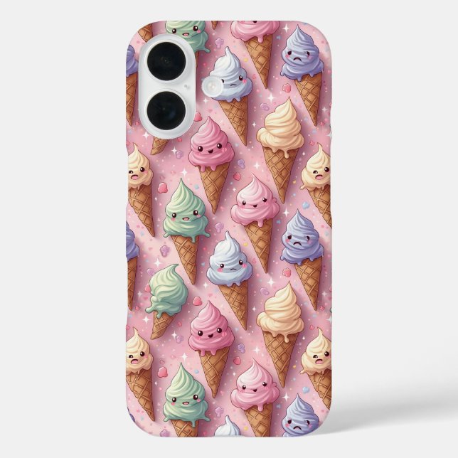 Kawaii Art Ice Case-Mate iPhone Hülle (Rückseite)