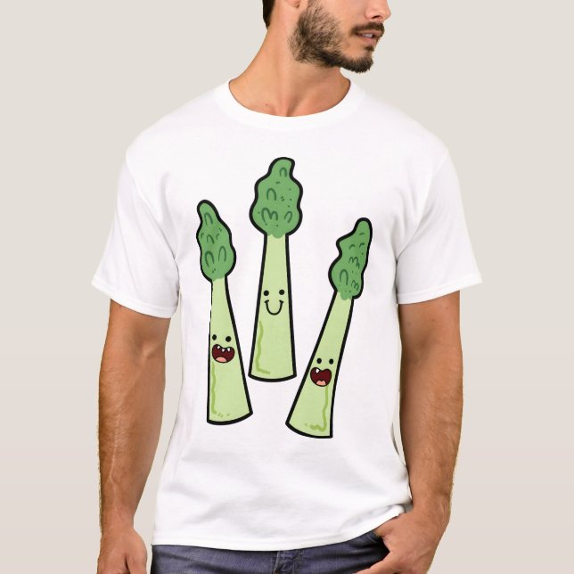 Kawaii Asparagus T-Shirt (Vorderseite)