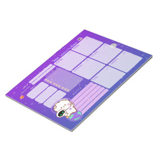 Kawaii Astronaut im Universe Weekly Planner Notizblock