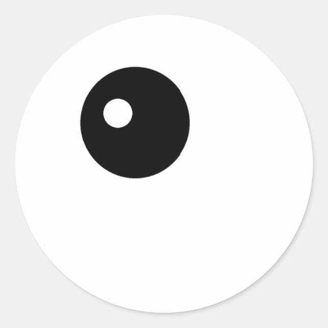 Kawaii-Augenkleber Runder Aufkleber (Vorderseite)