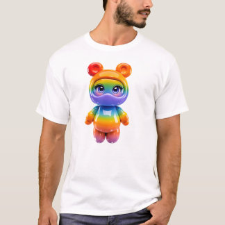Kawaii Außerirdischer Charakter Regenbogen Süß Sch T-Shirt
