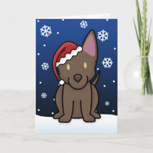Kawaii Australian Kelpie Christmas Card Feiertagskarte