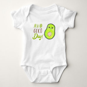 kawaii avocado avo guten Tag auf lustig niedlich Baby Strampler