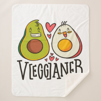 Kawaii Avocado Egg Muster Personalisiert Sherpadecke