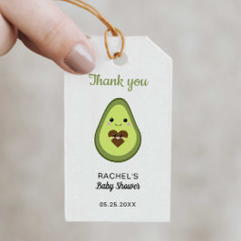 Kawaii Avocado Kinderdusche Danke Minimalistisch Geschenkanhänger