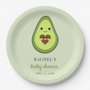 Kawaii Avocado Pregnant Baby Shower Niedlich Minim Pappteller