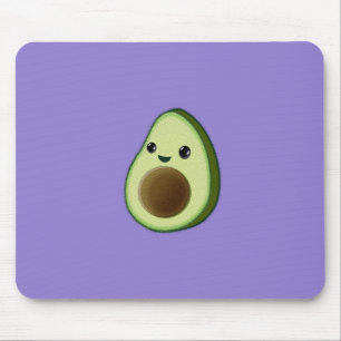 Kawaii Avocado Zeichne Custom Lila Mousepad