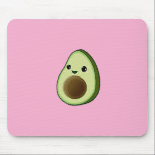 Kawaii Avocado Zeichne Custom Pink Mousepad