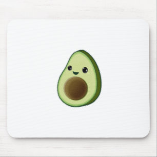 Kawaii Avocado Zeichne Custom White Mousepad