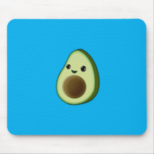 Kawaii Avocado Zeichnung Benutzerdefiniert Blau Mousepad