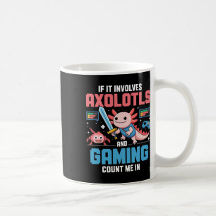 Kawaii Axolotl Gamer-Shirt für Jungen Mädchen Anim Kaffeetasse
