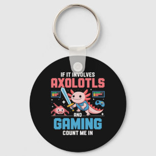 Kawaii Axolotl Gamer-Shirt für Jungen Mädchen Anim Schlüsselanhänger