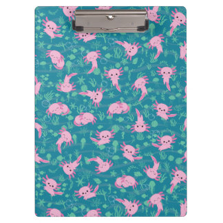 Kawaii Axolotl im Ocean Clipboard Klemmbrett