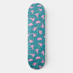 Kawaii Axolotl im Ozeanskateboard Skateboard