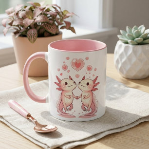 Kawaii Axolotl Liebe: Süße Wasserlebewesen Tasse