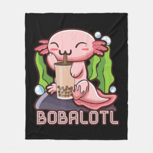 Kawaii Axolotl Niedlich Boba T-Shirt Bubble Tee An Fleecedecke