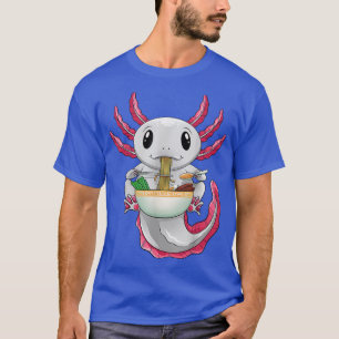 Kawaii Axolotl Otaku Japanischer Anime Ramen Noodl T-Shirt