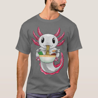 Kawaii Axolotl Otaku Japanischer Anime Ramen Noodl T-Shirt