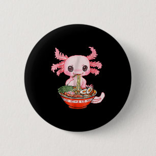 Kawaii Axolotl Ramen Food Japanisch Funny Graphen Button