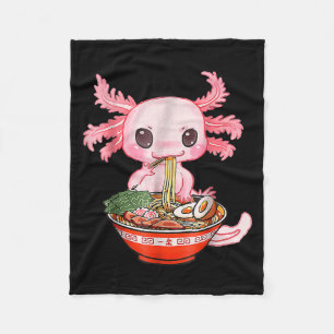 Kawaii Axolotl Ramen Food Japanisch Funny Graphen Fleecedecke