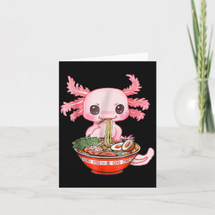 Kawaii Axolotl Ramen Food Japanisch Funny Graphen Karte