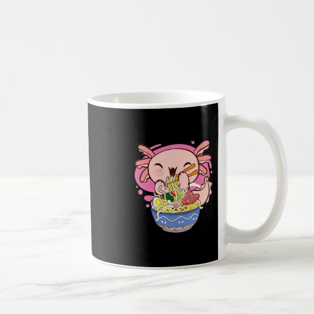 Kawaii Axolotl Ramen Japanisch Anime Noodle Kinder Kaffeetasse (Rechts)