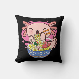 Kawaii Axolotl Ramen Japanisch Anime Noodle Kinder Kissen