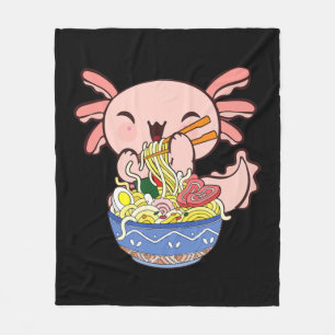 Kawaii Axolotl Ramen Noodles Japanese Anime Kids T Fleecedecke