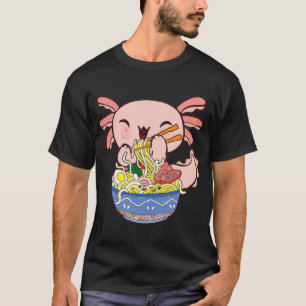 Kawaii Axolotl Ramen Noodles Japanese Anime Kids T T-Shirt