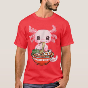 Kawaii Axolotl Ramen Noodles Japanisch Anime Otaku T-Shirt