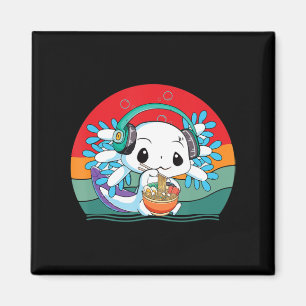 Kawaii Axolotl Ramen Nudeln Retro Vintage Anime J Magnet