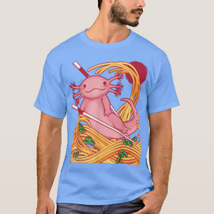 Kawaii Axolotl Salamander Eating Japanisch Ramen F T-Shirt