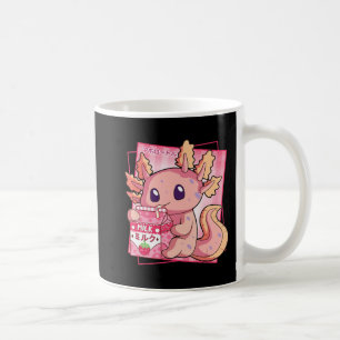 Kawaii Axolotl Strawberry Milk Anim Kaffeetasse